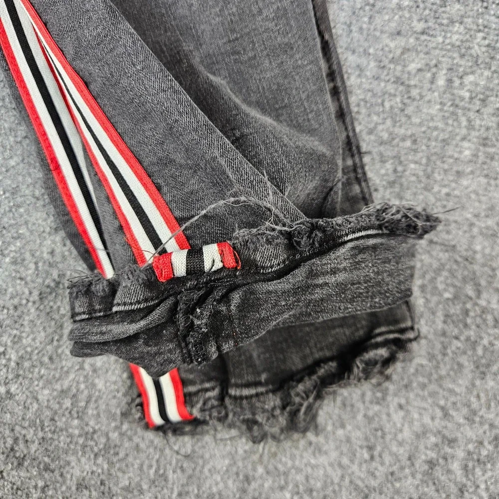 Jordan Craig Legacy Edition Distressed Side Stripe Jeans Black MensJM1933